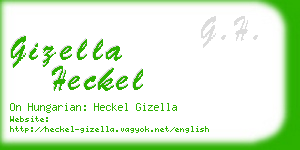 gizella heckel business card